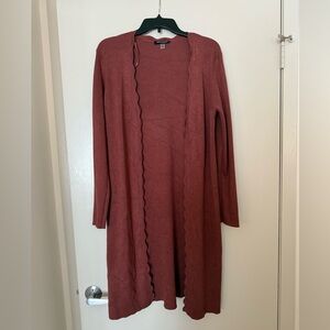 Cable & Gauge Dusty Rose Knit Top